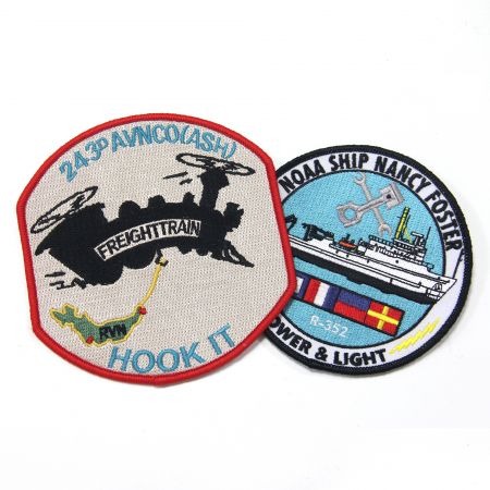 Bespoke Military Woven Patch with Iron-on Backing .