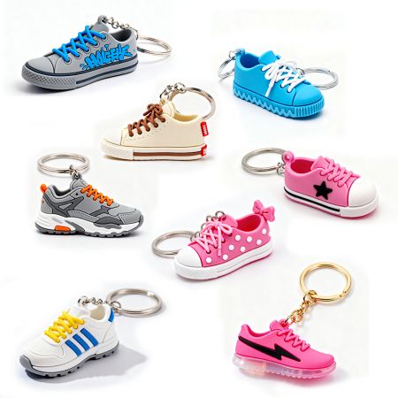 Móc khóa giày thể thao mini tùy chỉnh. - Móc khóa giày thể thao mini PVC mềm tùy chỉnh.