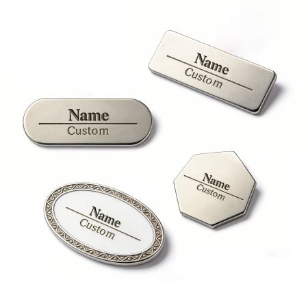 고품질 개인화된 비즈니스 이름 태그.