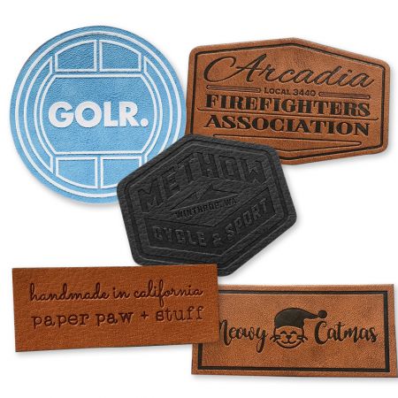 Custom PU Leather Jeans Labels - Personalized PU leather patches