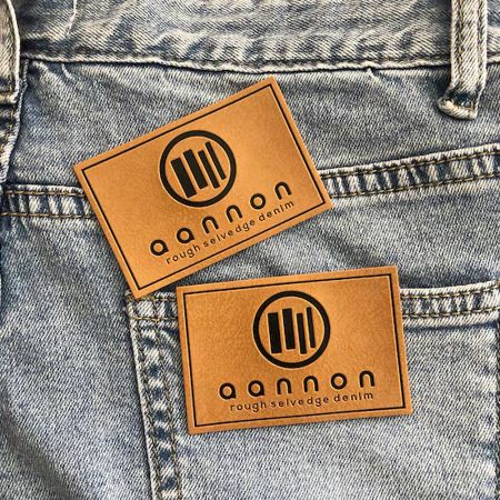 Eco-Friendly Synthetic Leather Labels.