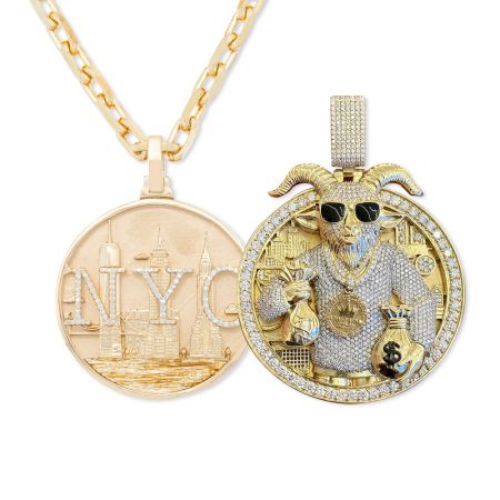 高品質のパーソナライズされたヒップホップペンダント。