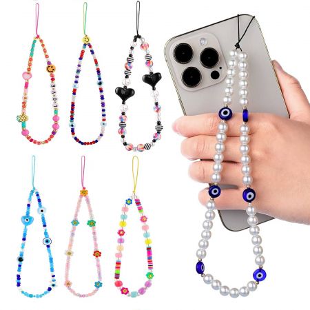 カスタムフォンチャーム。 - プロモーション用カスタムビーズフォンストラップ。