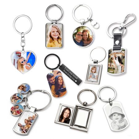 Benutzerdefinierter Foto-Schlüsselanhänger - Benutzerdefinierter Foto-Schlüsselanhänger mit Markenlogo