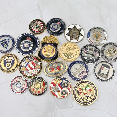 맞춤형 경찰 챌린지 코인 - 독특한 로고가 있는 사법 단속 챌린지 코인