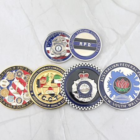 Moneta commemorativa personalizzata della polizia militare.