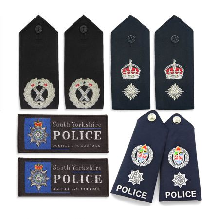 Epaulette de bordado de policía personalizada. - Epaulettes personalizadas para la aplicación de la ley.