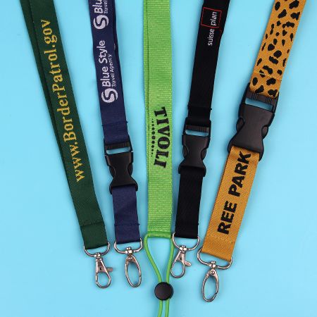 Custom Polyester Lanyard W/ Safety Breakaway.