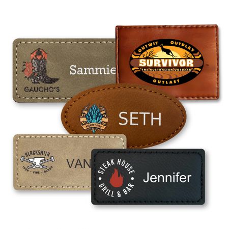 Custom Printed Leather Patch - Printed Design Leather Patch