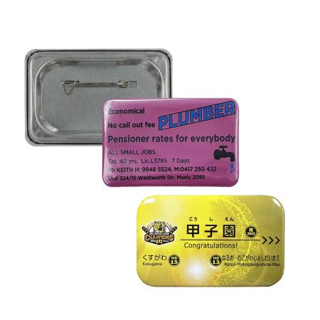 Distintivo Retangular Personalizado.