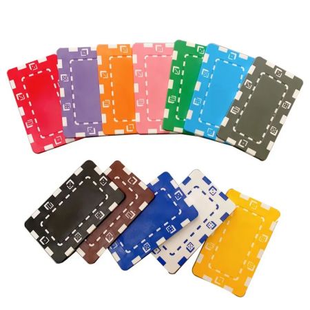 Werbe-Rechteck-Poker-Spielmarken.