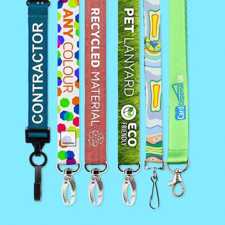 Cinta de cuello de PET reciclado personalizada. - Cinta de cuello de PET reciclado suave y cómoda.