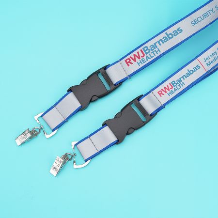 Customized Reflective Neck Strap with Plastic Buckle.