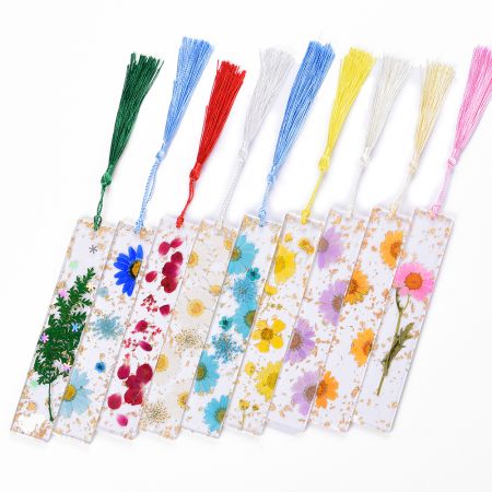 Marcador de Livro de Resina Personalizado - Marcador de Livro de Resina em Forma de Flor Personalizado