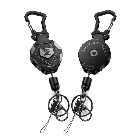 Portachiavi retrattile con clip personalizzato.