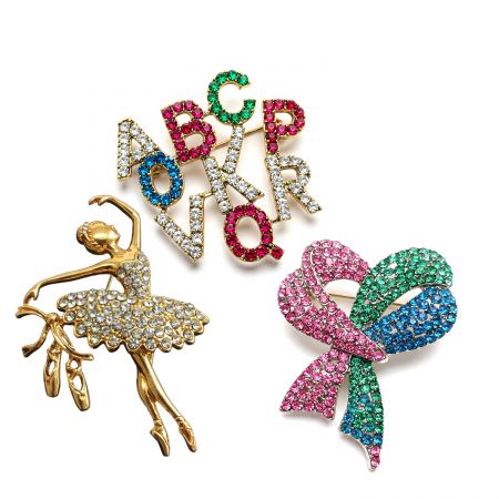 Custom Rhinestone Pin - Bling-bling Rhinestone brooch Pin