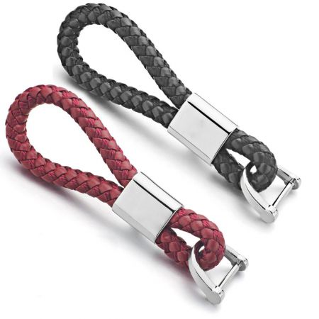 Unique Custom Rope Style Leather Key Ring.