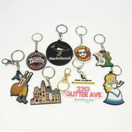 Chaveiro de borracha personalizado único.