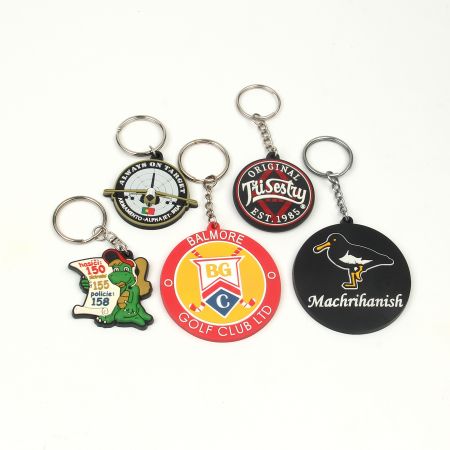 Longum Durabile Custom Rubber Keychain.