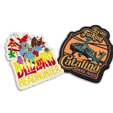 Etiqueta de borracha transferida sob medida.