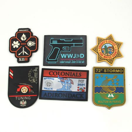 Patches de PVC 3D personalizados.