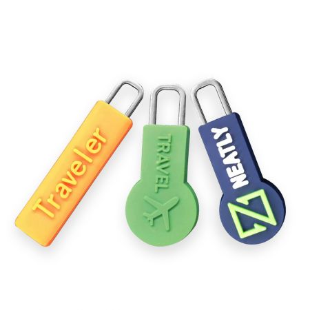 Unique Design Free Sample Rubber Zipper Pull.