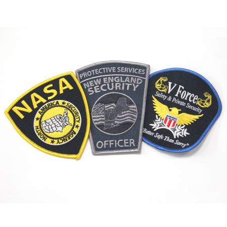 Custom-made Security Embroidered Badge with Velcro.