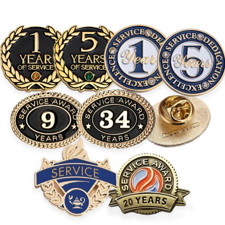 Custom Service Award Pin - Custom Service Award Pin with UV printing