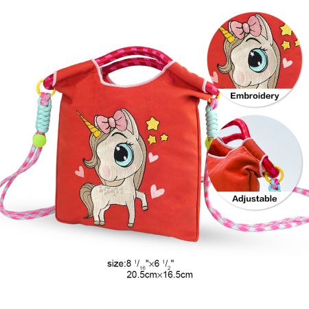 Saccos Crossbody Tote Adaptatos cum Broderia pro Promotionibus.