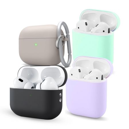 Custodia in silicone personalizzata per Airpods con portachiavi.