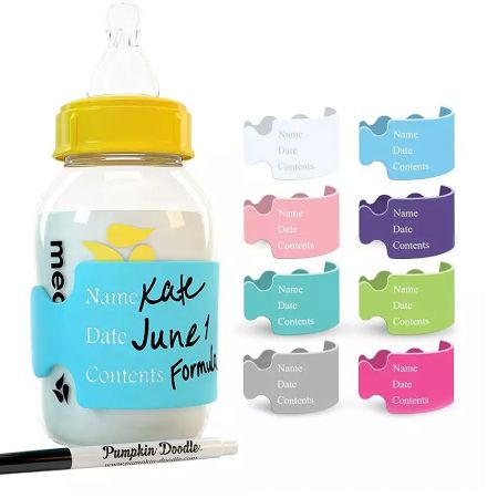 Rótulo de Garrafa de Silicone Personalizado - Faixas de Nome de Garrafa de Silicone Sob Medida