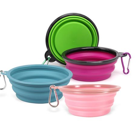 Custom Silicone Collapsible Pet Bowl - Food Grade Silicone Collapsible Pet Bowl