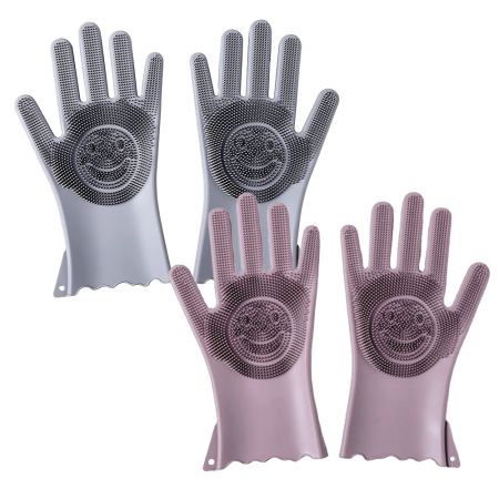 Custom Silicone Gloves with Scrubbers - Factory Direct Custom Silicone Gloves With Scrubbers