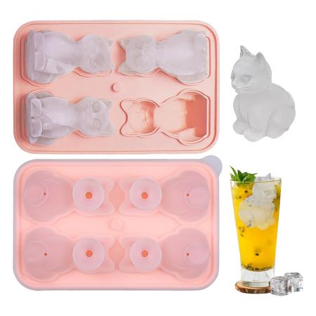 Bandejas de Cubo de Gelo de Silicone Personalizadas - Bandeja de Cubo de Gelo de Silicone em Formato Personalizado
