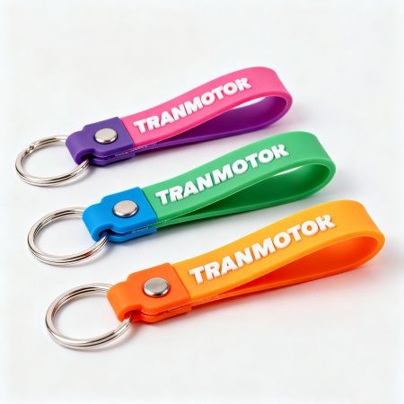 Personalized Silicone Wristband Keychain.