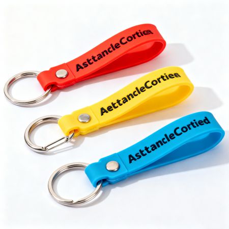 High-Quality Silicone Wristlet Keychain.