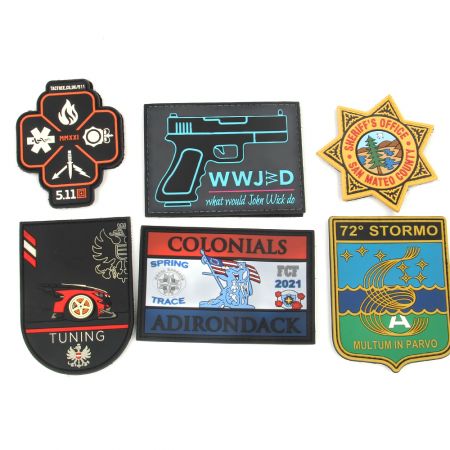Patches de Silicone Personalizados Duráveis para Roupas.