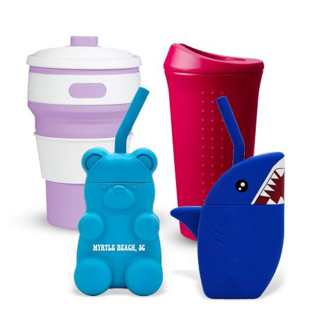 Custom Silicone Portable Cup - Personalized Custom Silicone Portable Cup