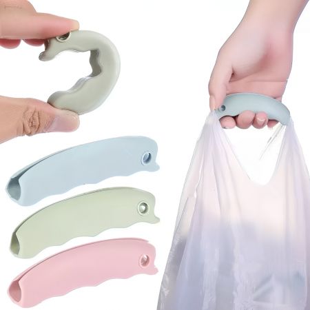 Alça de Compras de Silicone Personalizada - Transportador de Sacola de Compras de Silicone Promocional