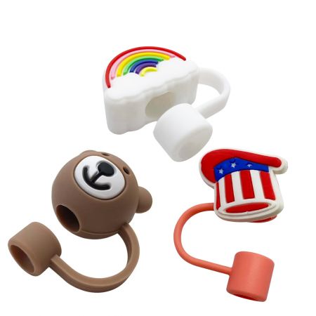 Многоразовые крышки для силиконовых трубочек на заказ.