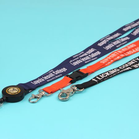 Customized Full Color Woven Lanyard With Single Layer.