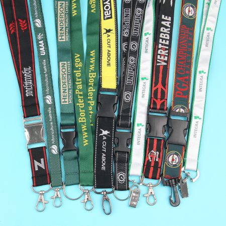 Custom Single Sided Woven Lanyard - Custom Single-sided Woven Lanyard