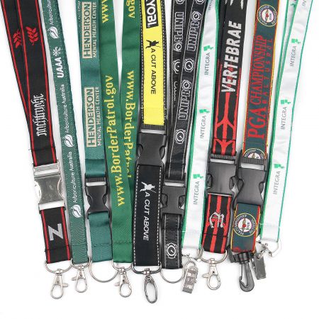 Custom Single Sided Woven Lanyard - Custom Single-sided Woven Lanyard