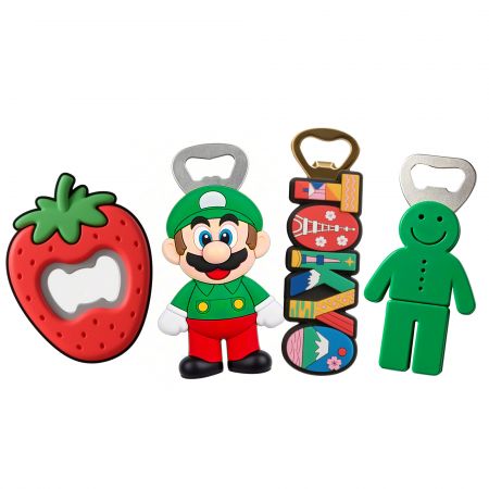 Custom Soft PVC Bottle Opener - OEM Eco-Friendly 3D Lovely Rubber Soft PVC Bottle Opener