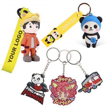 Porte-clés en PVC souple personnalisé. - Porte-clés en caoutchouc PVC personnalisé.