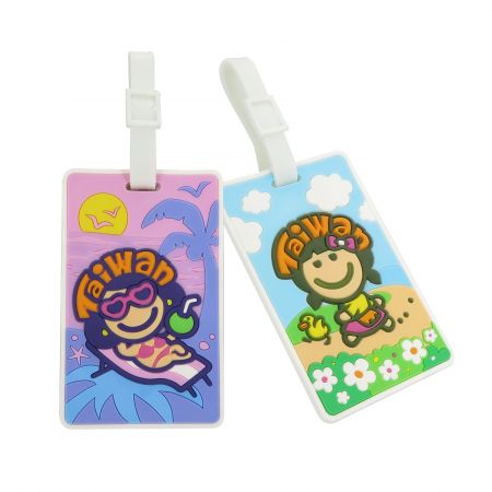 Waterproof Soft Rubber PVC Luggage Bag Tags.