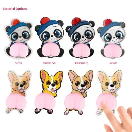 カスタムスクイージーお尻カートゥーン冷蔵庫マグネット - ホットセールカスタム3Dスクイージーお尻マグネット | OEM工場供給