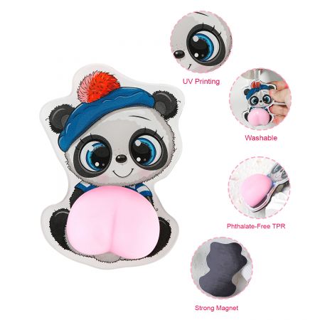 低MOQのパーソナライズされた3Dスクイーズ動物お尻マグネット。