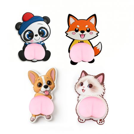 カスタマイズ可能なストレス解消ピーチお尻スクイーズチャーム。