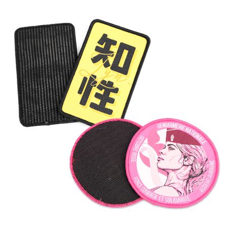 カスタム接着バックの織り衣類ラベル。